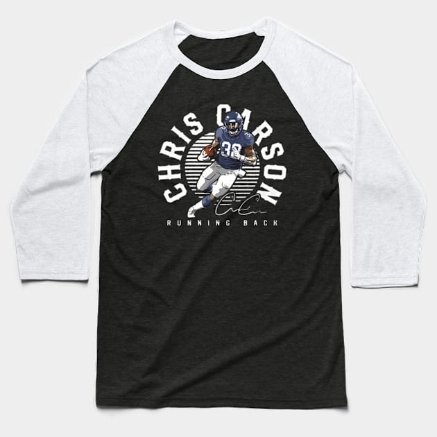 Chris Carson Seattle Emblem Baseball T-Shirt by caravalo